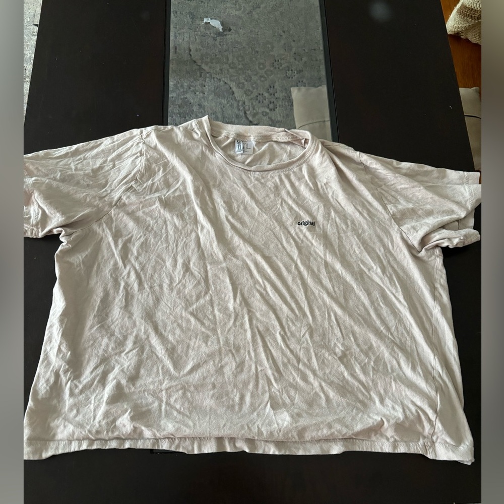 Divided H&M Beige T-Shirt Size XL